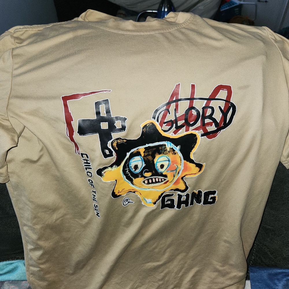 Graphic Tan T-Shirt with Bold Design